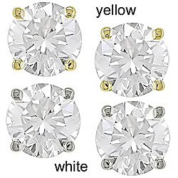 14k Gold 1/4ct TDW Round Traditional Diamond Stud Earrings (H-I, I1-I2)