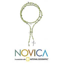 Sterling Silver 'Summer Wrap' Peridot Necklace (Thailand)