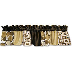 Geo Brown Window Valance