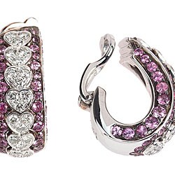Chopard 18k Gold 1 1/10ct TDW Diamond and Ruby Earrings (E, VVS1)