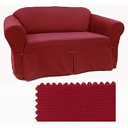Brushed Berry Loveseat Slipcover