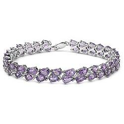 Sterling Silver Amethyst Bracelet