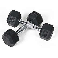 Rubber 8-pound Dumbbells (Set of 2)