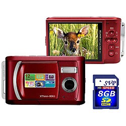 SVP 8061 Red 8MP Digital Camera with 8GB Card