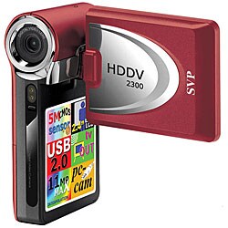 SVP HDDV-2300 5 MP 2.4-inch LCD Red Digital Camcorder