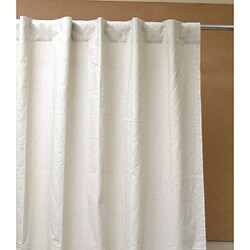 Arctic White Linen/ Cotton Curtain Pair (84 in. x 95 in.)