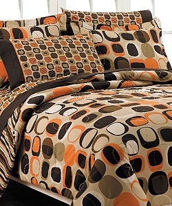 orange bed sheets look