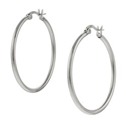 Stainless Steel Round Hoop Earrings