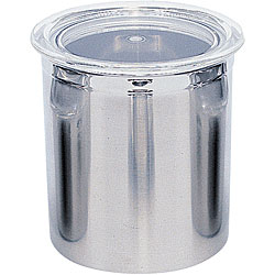 Covered Stainless Steel Storage Canister