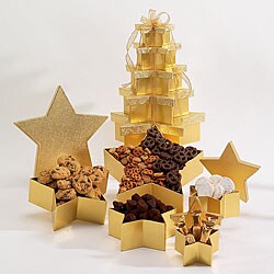 Star Studded Holiday Gift Tower