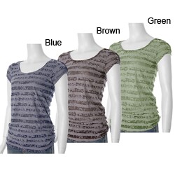 Jamie and Layla Women's Shirred Stripe Top