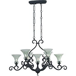 Pienza 7-light Ebony Pearl Chandelier