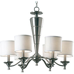 Accolade Brushed Steel 6-light Chandelier