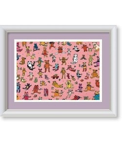 Sarah Battle 68 Teddy Bears Framed Art Print