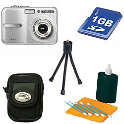 Samsung S860 8MP Silver Digital Camera/ Bonus Kit (Refurbished)