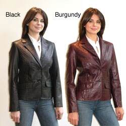 IZOD Women's New Zealand Lamb Leather Jacket