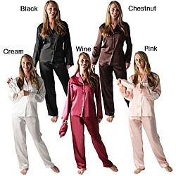 Mystic Clothing Women's Satin Pajamas and Sleep Mask