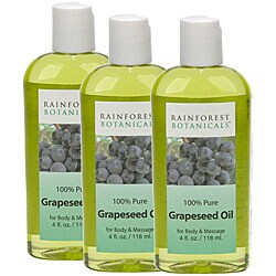 Rainforest Botanicals 4-ounce Grapeseed Oils (Pack of 3)