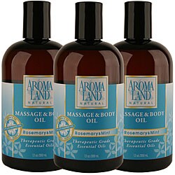 Aromaland Rosemary and Mint 12-ounce Body Oils (Pack of 3)