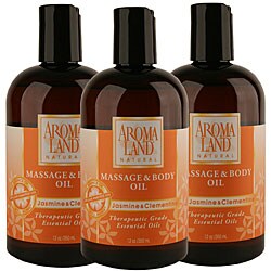 Aromaland Jasmine and Clementine 12-ounce Body Oils (Pack of 3)