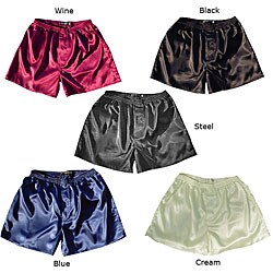 Mystic Clothing Mens Solid Satin Boxer Shorts (Pack of 5) 