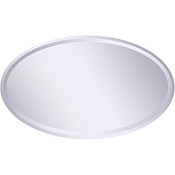 Oval v-grooved Framed Mirror