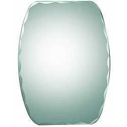 Frameless Oval Beveled Mirror