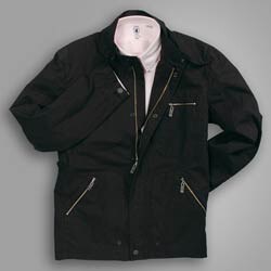 Hickey Men's Black Biker Jacket