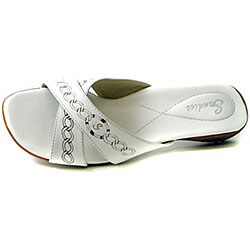 Sandies Women's 'Apres' Capri White Golf Sandals