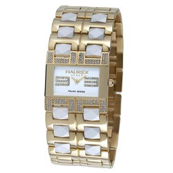 Haurex Italy Luna Women's Gold and White Watch
