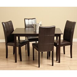 Eveleen Brown 5-piece Dining Table and Chair Set