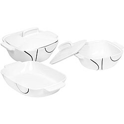 Corelle Simple Lines White 5-piece Casserole Set