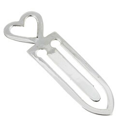 Sterling Silver Heart Bookmarker