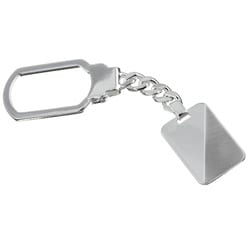 Sterling Silver Engravable Rectangular Keychain
