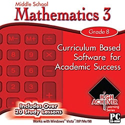 High Achiever Middle School Mathematics 3 Educational Software