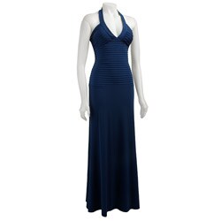 Max & Cleo Women's Banded Halter Jersey Dress