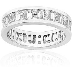 Platinum 2 3/4ct TDW Baguette Diamond Ring (GH, VS-SI) (Size 6.5)