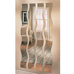 Set of Four Wave Strip Mirrors