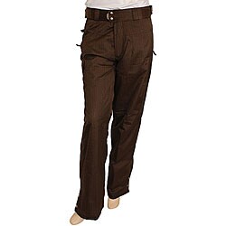 Pulse Women's Brown Pinstripe Snowboard Pants