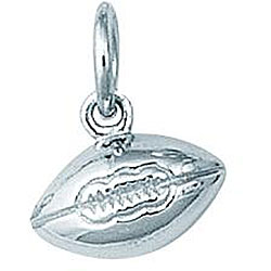 Sterling Silver Small 3D Football Charm