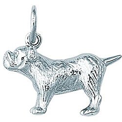 Sterling Silver Bulldog Charm