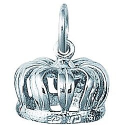 Sterling Silver 'King's Velvet Crown' Charm