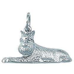 Sterling Silver Large Schnauzer Charm