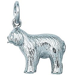 Sterling Silver Old English Sheep Dog Charm