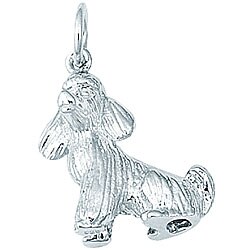 Sterling Silver 3D Poodle Charm