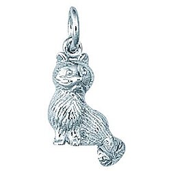 Sterling Silver Persian Cat Charm