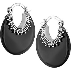 Sterling Silver Black Onyx Earrings