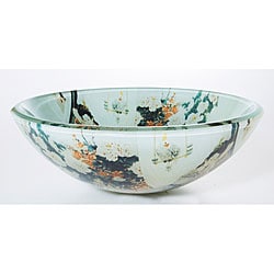 DeNovo Japanese Art Glass Bathroom Vessel Sink