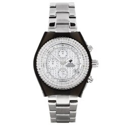 Aqua Master Unisex Diamond-cut Chronograph Watch
