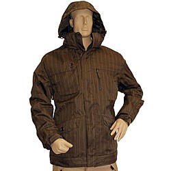 Pulse Men's Brown Pinstripe Snowboard Jacket